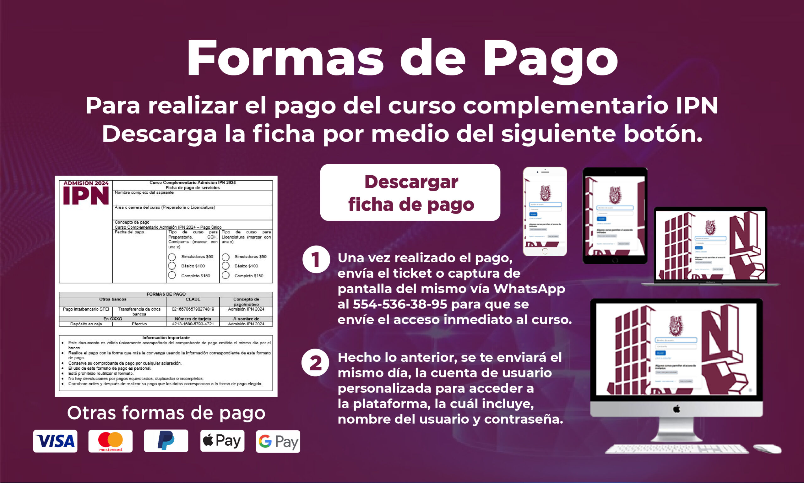 Formas de pago